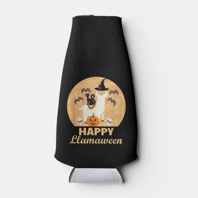 Rafraichisseur De Bouteilles Happy Llamaween Funny Llama Lover Spooky Halloween (Devant)