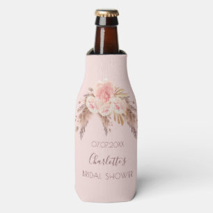 Rafraichisseur De Bouteilles herbe de pampa rose fuchsia florale nom de douche