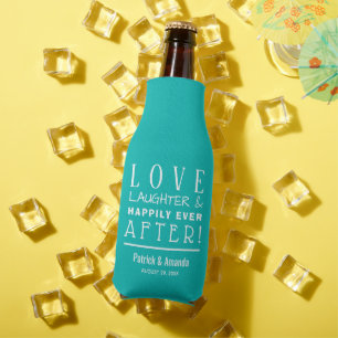Rafraichisseur De Bouteilles Heureux pour toujours Mariage TURQUOISE
