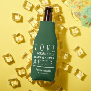 Rafraichisseur De Bouteilles Heureux Pour Toujours Mariage VERT ÉMERAUDE