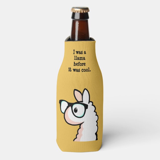 Rafraichisseur De Bouteilles Hipster Llama (Bottle Devant)
