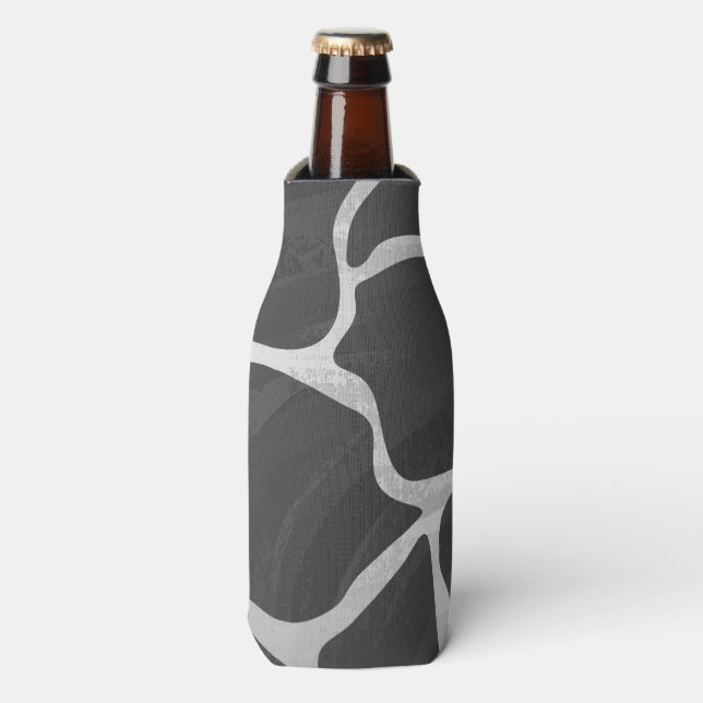 Rafraichisseur De Bouteilles Impression Giraffe noir et gris clair (Bottle Devant)