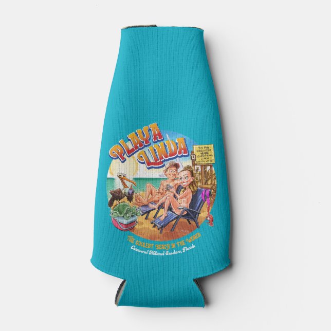 Rafraichisseur De Bouteilles Isolant de bouteille de bière PlayaLinda (Devant)