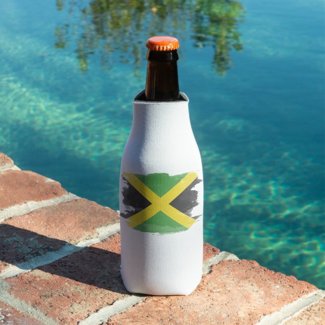 Rafraichisseur De Bouteilles Jamaica flag brush stroke, flag national (Piscine in situ)