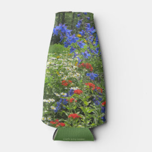 Rafraichisseur De Bouteilles Jardin coloré de ressort ! Bleu de pied-d'alouett