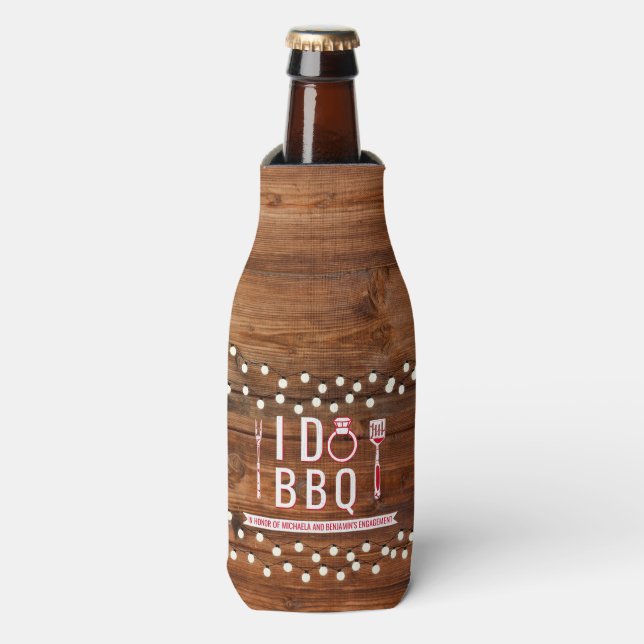 Rafraichisseur De Bouteilles Je fais BBQ Rustic Engagement Partie Couples Douch (Bottle Devant)