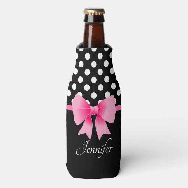 Rafraichisseur De Bouteilles Joli Nom de Ruban Rose (Bottle Devant)