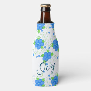 Rafraichisseur De Bouteilles Jolie bouteille de verre fleuri Manche