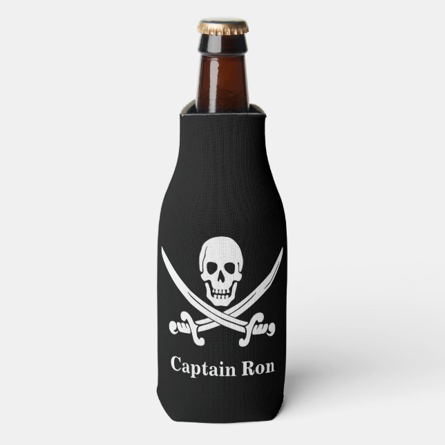 Rafraichisseur De Bouteilles Jollys rogers Pirate Capitaine Custom (Bottle Devant)