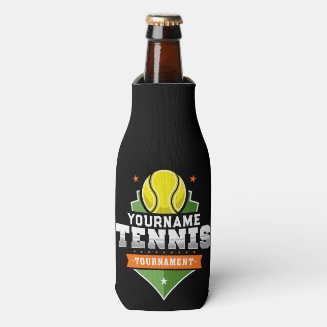 Rafraichisseur De Bouteilles Joueur de tennis personnalisé NOM Tournoi de Varsi (Bottle Devant)
