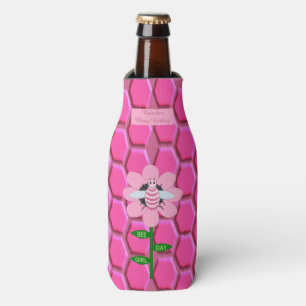 Rafraichisseur De Bouteilles Joyeuse Bee Day Girl rose Anniversaire Bumblebee C
