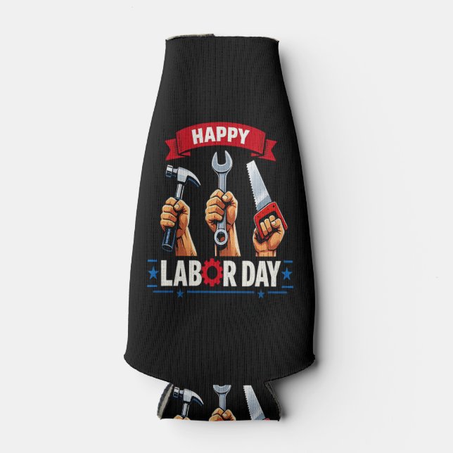 Rafraichisseur De Bouteilles Joyeuse fête du travail (Devant)