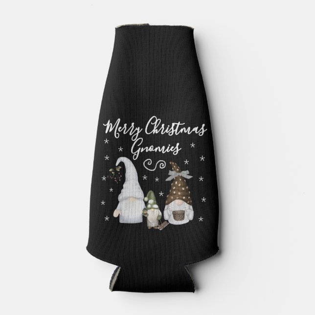 Rafraichisseur De Bouteilles Joyeux Noël avec des Gnomes Mignons (Devant)