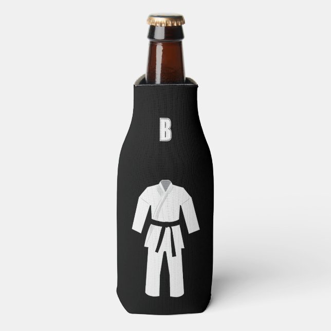 Rafraichisseur De Bouteilles Karate, Judo. Martial Arts Black Belt Monogram (Bottle Devant)