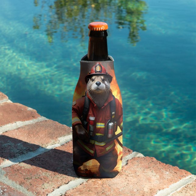 Rafraichisseur De Bouteilles **"La fourrure et les flammes : le feu de dos de l (Piscine in situ)