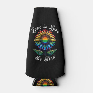Rafraichisseur De Bouteilles L'amour est l'amour Rainbow Sunflower LGBT+ Gay Le