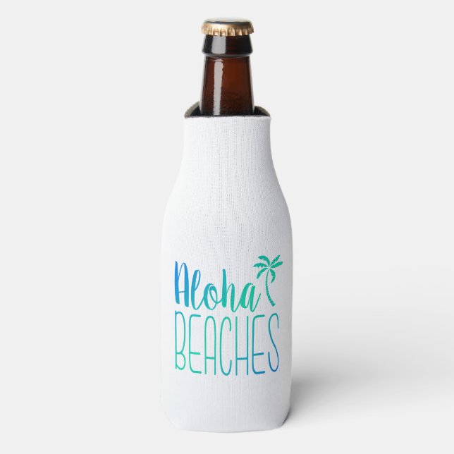 Rafraichisseur De Bouteilles Les plages d'Aloha | Turquoise Ombre (Bottle Devant)