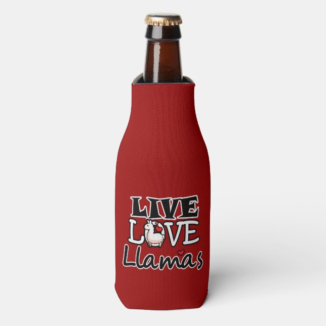 Rafraichisseur De Bouteilles Live Love Llamas (Bottle Devant)