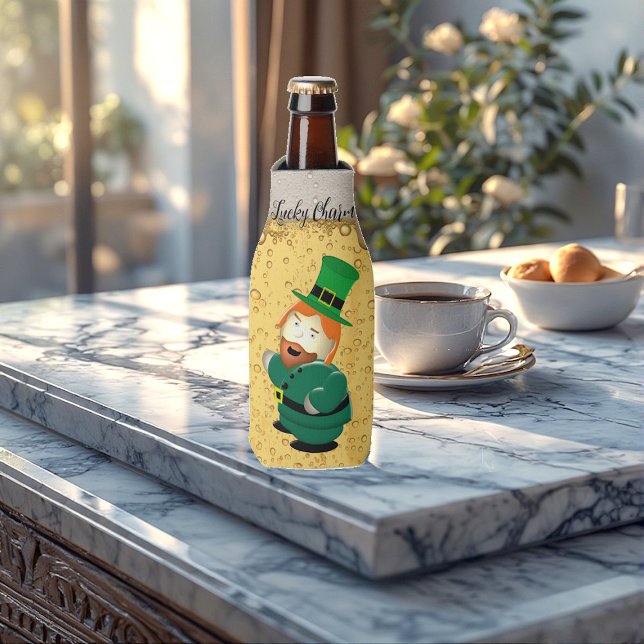 Rafraichisseur De Bouteilles Lucky Charm Leprechaun Irlandais Bubbly Golden Bee (Lucky Charm Leprechaun Irish Bubbly Golden Beer Bottle Cooler)