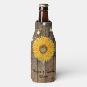 Rafraichisseur De Bouteilles Lumière de ficelle bois tournesol floral nature Ma