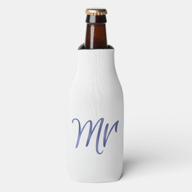Rafraichisseur De Bouteilles M. Navy, script élégant, fausse feuille (Bottle Devant)