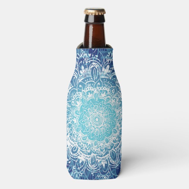 Rafraichisseur De Bouteilles Mandala bleu (Bottle Devant)