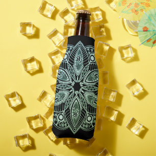 Rafraichisseur De Bouteilles Mandala Exotic Tribal Green Gradient