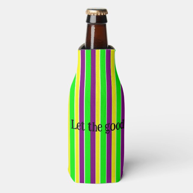 Rafraichisseur De Bouteilles Mardi Gras Stripes (Bottle Devant)