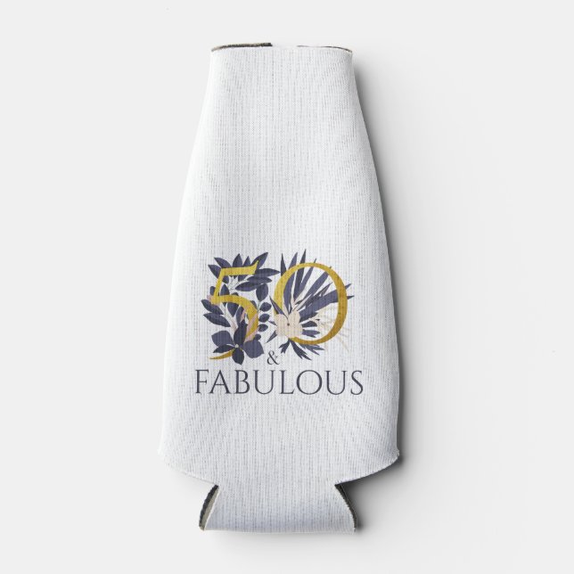 Rafraichisseur De Bouteilles Moderne 50 et fabuleux Floral Gold Blue (Devant)