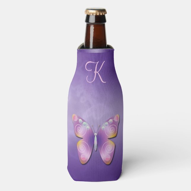 Rafraichisseur De Bouteilles Monogramme de papillon mou Imaginaire (Bottle Devant)