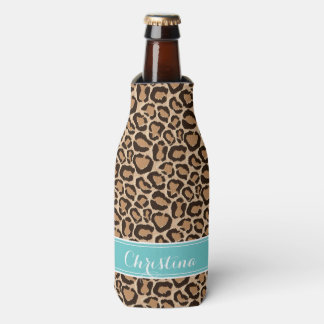 Rafraichisseur De Bouteilles Monogramme personnalisé Turquoise et Empreinte de