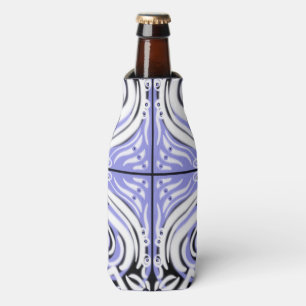 Rafraichisseur De Bouteilles Motif Abstrait Courbe Noir Blanc Violet