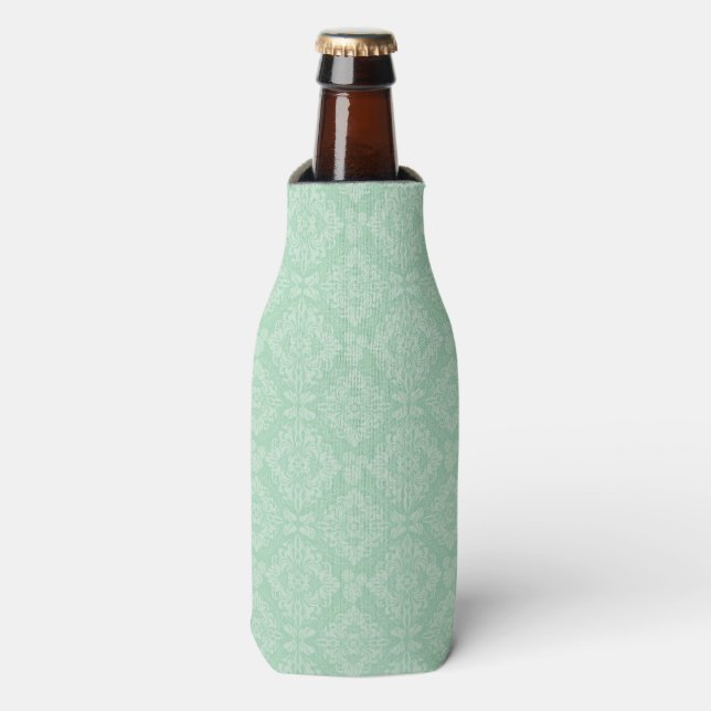 Rafraichisseur De Bouteilles Motif damassé vert (Bottle Devant)
