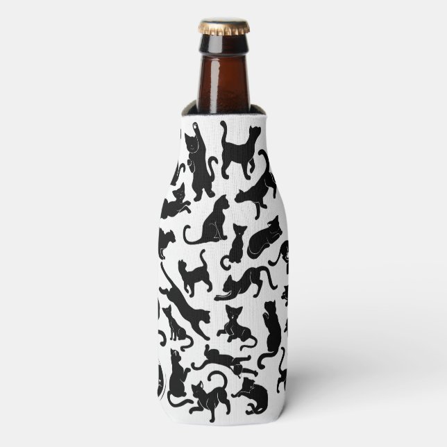 Rafraichisseur De Bouteilles Motif de chat noir (Bottle Devant)