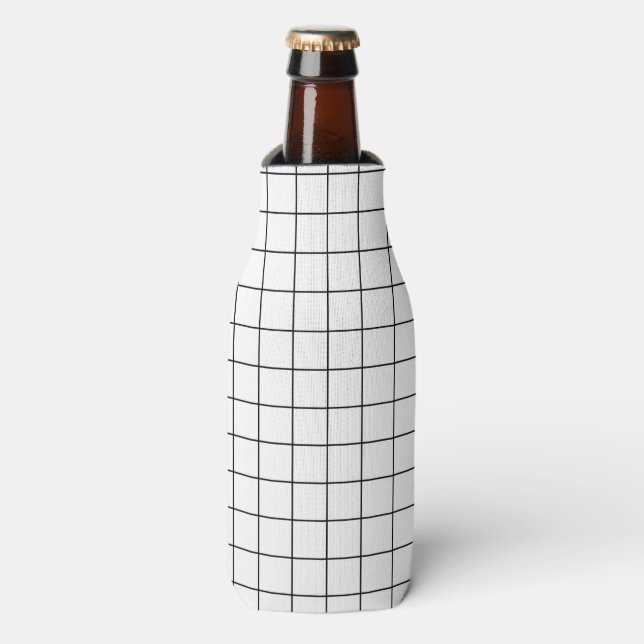 Rafraichisseur De Bouteilles Motif de grille minimale vérifiée (Bottle Devant)