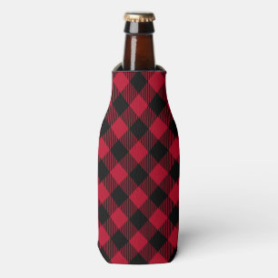 Rafraichisseur De Bouteilles Motif de plaid de Buffalo de contrôle de rouge et