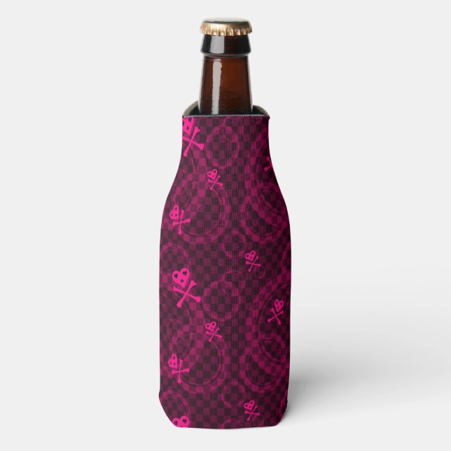 Rafraichisseur De Bouteilles Motif Emo Rose Avec Cercles (Bottle Devant)