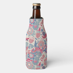 Rafraichisseur De Bouteilles Motif floral avec l'oiseau et le papillon