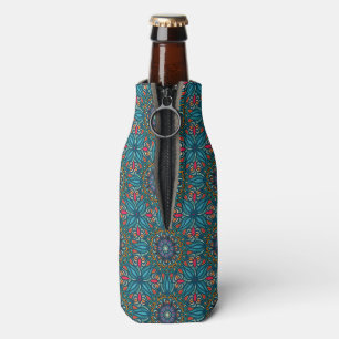 Rafraichisseur De Bouteilles Motif floral ethnique abstrait coloré de mandala