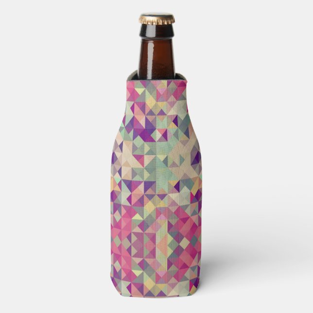 Rafraichisseur De Bouteilles Motif géométrique Hipsters vintage. (Bottle Devant)