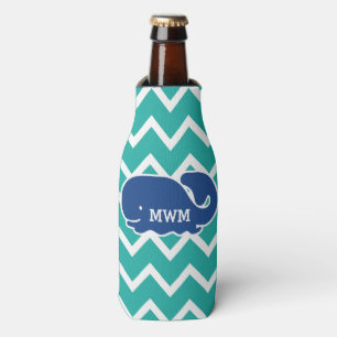 Rafraichisseur De Bouteilles Motif nautique personnalisé de Chevron de baleine