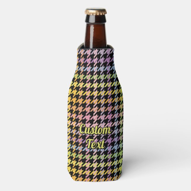 Rafraichisseur De Bouteilles Motif Rainbow Houndstooth (Bottle Devant)