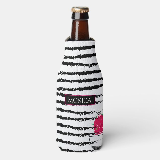 Rafraichisseur De Bouteilles Motif rayé Cactus rose (Bottle Devant)