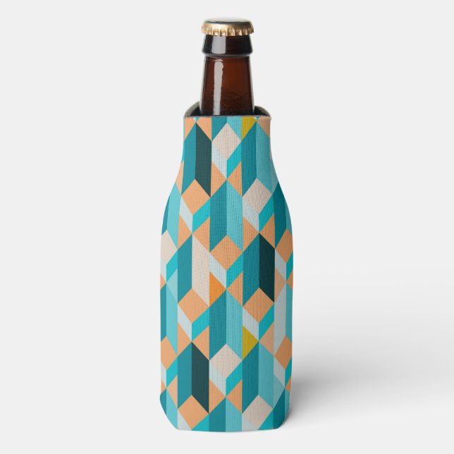 Rafraichisseur De Bouteilles Motif turquoise Et Orange (Bottle Devant)