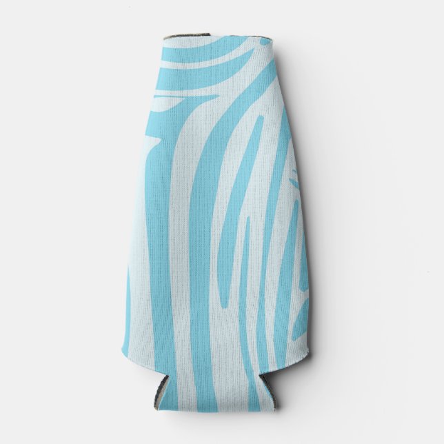 Rafraichisseur De Bouteilles Motif Zèbre Bleu (Devant)