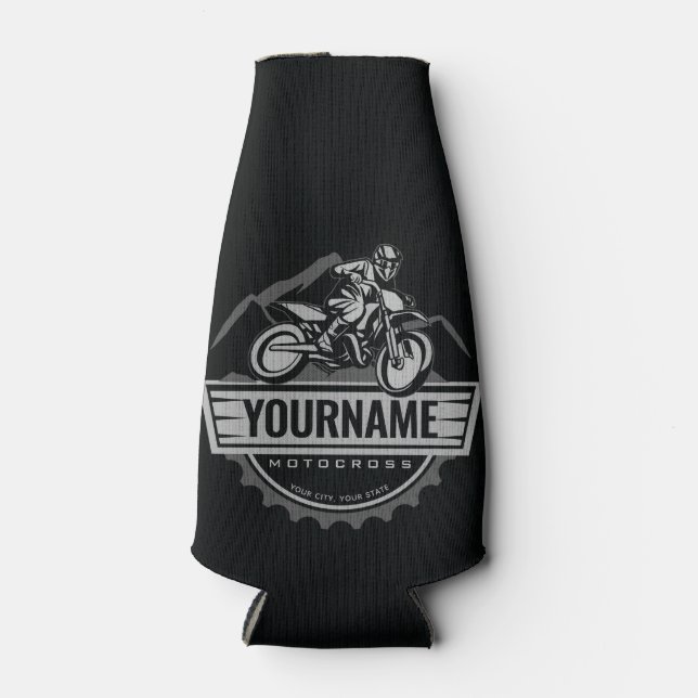 Rafraichisseur De Bouteilles Motocross personnalisée Rider Dirt Bike Hill Racin (Devant)