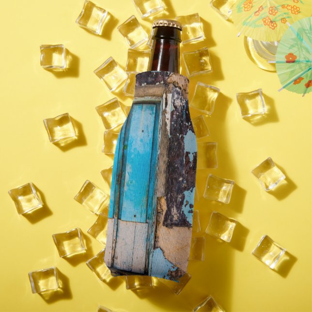 Rafraichisseur De Bouteilles Mur bleu et porte (Été in situ)