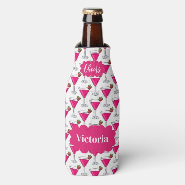 Rafraichisseur De Bouteilles Nom de cocktail rose Canette de Seltzer Cheers (Bottle Devant)