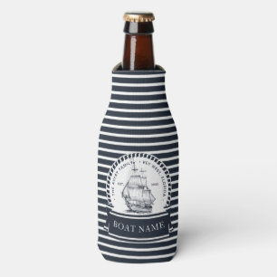 Rafraichisseur De Bouteilles Nom de famille et de bateau personnalisé nautique