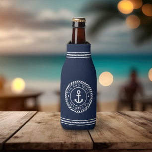 Rafraichisseur De Bouteilles Nom du bateau de marine et d'Ancre blanche